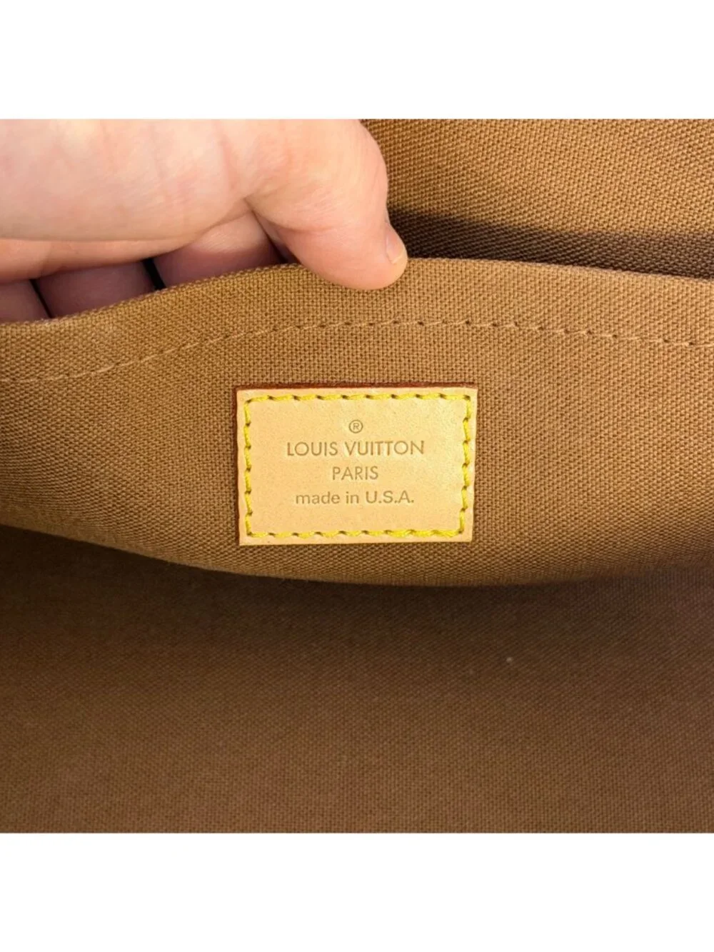 Louis Vuitton 2005 Popincourt Handbag Monogram Canvas Brown & Tan Gold-Tone Hard